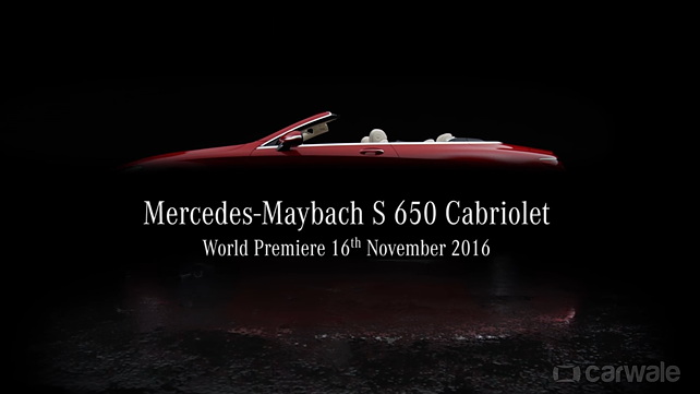 Mercedes-Maybach S650 Cabriolet teased, launch on November 16